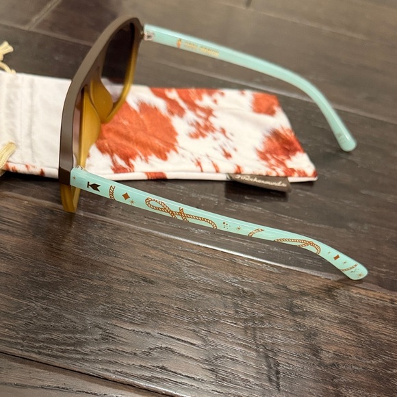 Knockaround Cool Ranch Polarized Women's Sunglasses - Brown and Gold - Picture 4 of 11